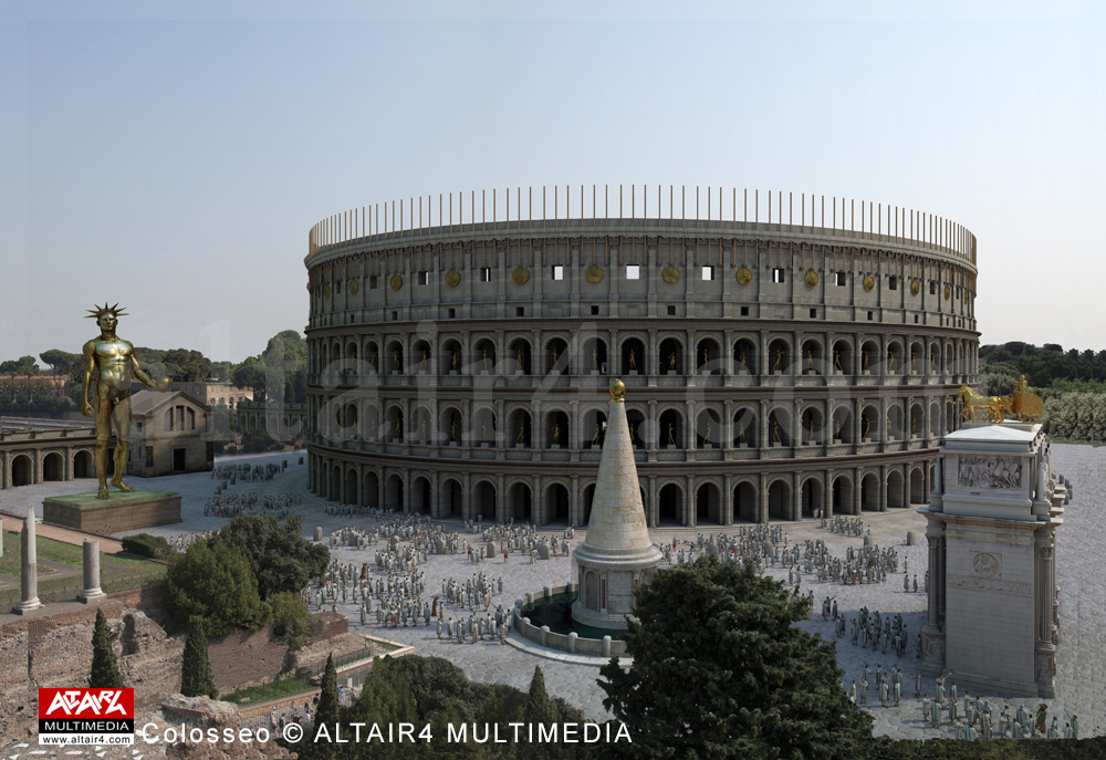 Colosseum and Ancient Rome multimedial video