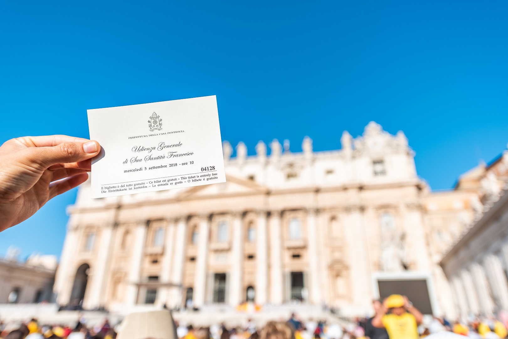 Invitación para la audiencia papal y visita a la Basílica de San Pedro